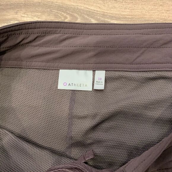 Athleta Skort.  Size: 10.  Side zippers. Drawstring waist. - Picture 4 of 5